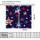 4th of July Curtains Blue White Stars Stripes 2-Panel Set 3
