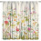 Floral Curtains Retro Bird and Flower Pattern 2 Panel Set 1