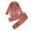 Girls' Glitter Satin Pajama Set Solid Color 2-Piece 2