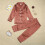 Girls' Glitter Satin Pajama Set Solid Color 2-Piece 3