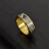 Stainless Steel Camouflage Rotatable Ring Gold Size 8 3