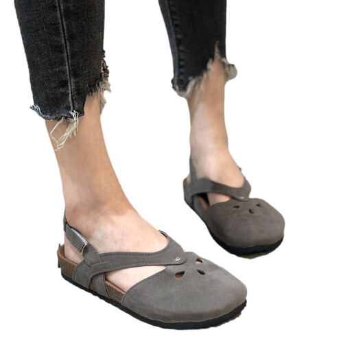 Women's Closed Toe Elastic Ankle Strap Espadrille Wedge 2