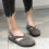 Women's Closed Toe Elastic Ankle Strap Espadrille Wedge 6
