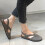 Women's Gray Closed-Toe Elastic Ankle Strap Espadrille 4
