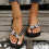 Women's Flip Flops Blue Solid Color Arch Support Size 9 4