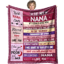 Couverture Nana 50x60 pouces, cadeau pour la fête des mamans ou un anniversaire