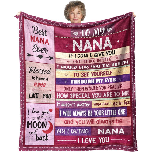 Oma-Decke, 50 x 60 Zoll, Geschenkidee zum Muttertag oder Geburtstag