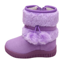 Kids Snow Boots for Toddlers Girls Purple Non-Slip with