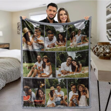 Personalisierte Fotodecke, individuelles Geschenk für Paare, 150 x 200 cm
