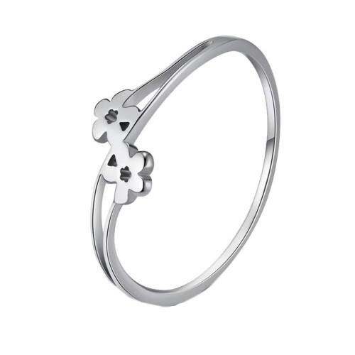 Women's Stainless Steel Sunflower Ring Silver Size 9
