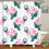 Dusjforheng Polyester Vanntett 180x200cm Blomstertrykk 1