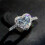 Heart Cut Cubic Zirconia Ring Silver Plated Size 5-12 1