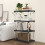 Storage Shelves Plastic 4-Tier Black 31.4x16.5x8.6 Inches 4