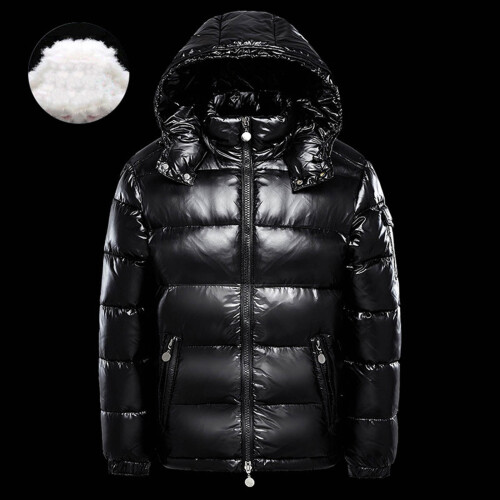 Jaqueta puffer masculina com capuz, leve, dobrável e acolchoada. 1