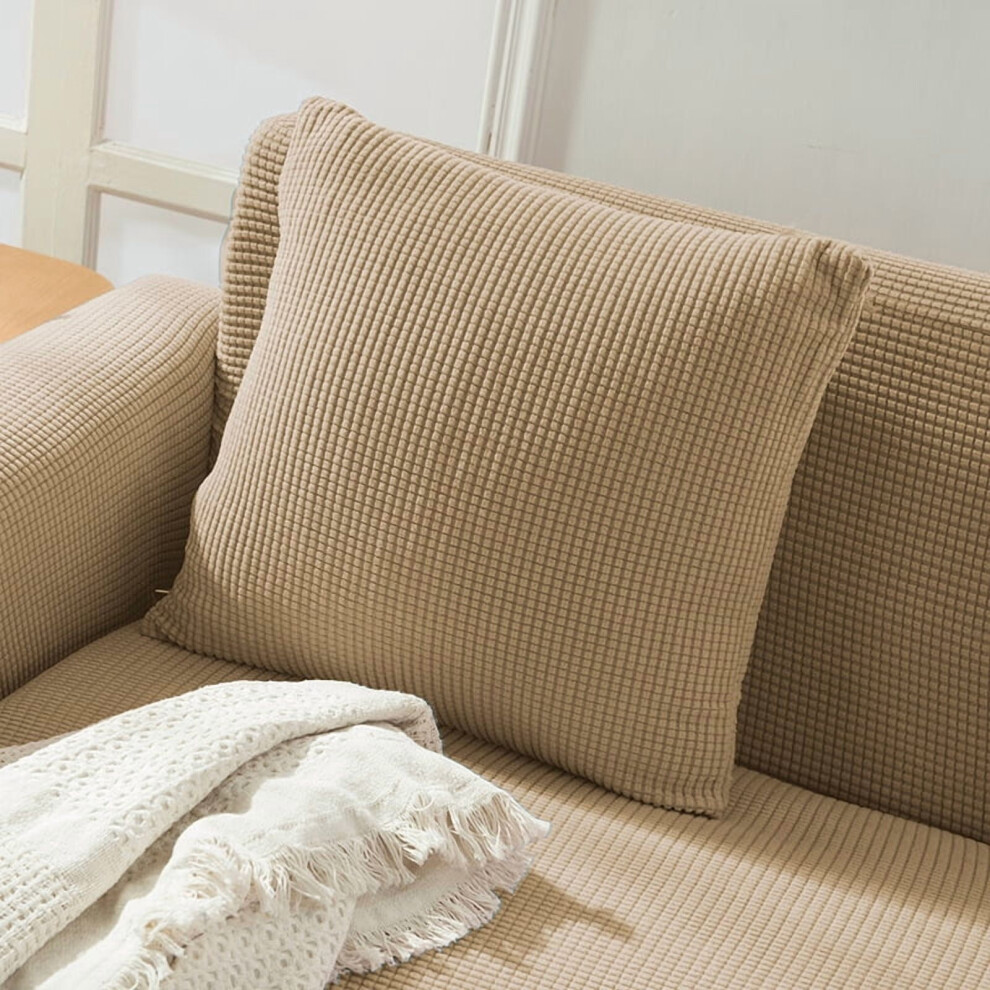 Decorative Pillow Set Khaki 40x40cm 2 pcs Polyester Cover