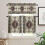 Brown Western Kitchen Curtains Set with Valances Boho 1