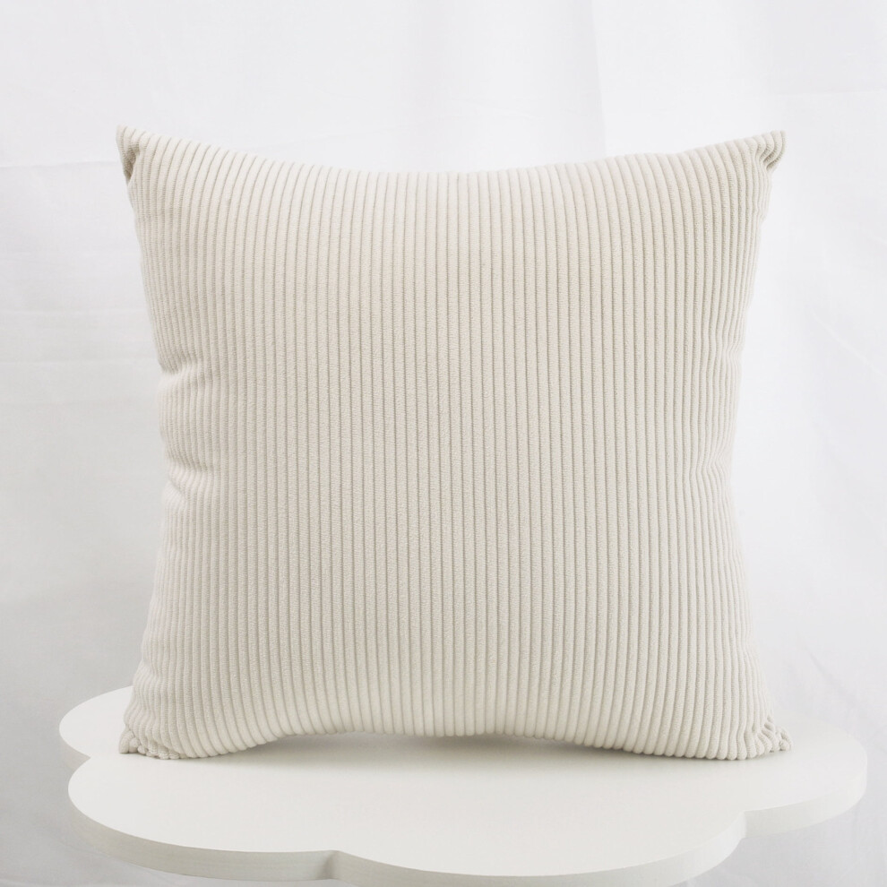 Corduroy Pillow 50x50cm White PP Cotton Filling