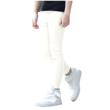 Girls Leggings Solid Color Elastic Waist Stretch Pencil