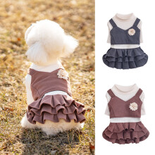 Dog Dress Plaid Sweater for Small Dogs Cats Spring Summer