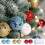 Gold Glitter Sequin Christmas Ornament Set 12 pcs 1