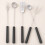 Supvox Black Stainless Steel Fork Set Comfortable Handle 5 1