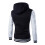 Jachetă cu glugă pentru bărbați, model Varsity, model patchwork, alb, XXXL 3