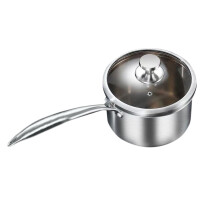 Uncoated Stainless Steel Cooking Pot 7.9 Inch