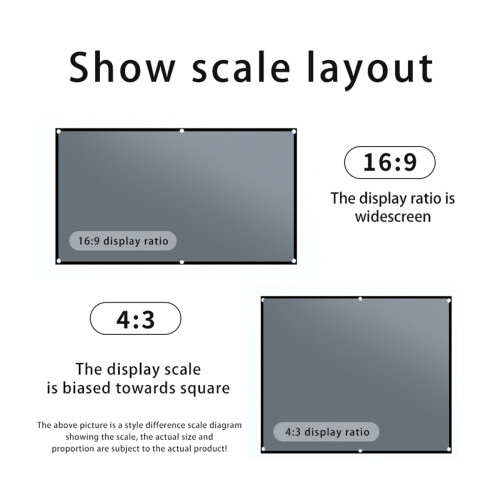 Projectiescherm 16:9 60/84/100/106/120 inch 1