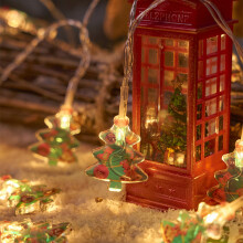 Warm White LED Christmas String Lights 5ft 10LED Battery