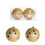 Gold Glitter Sequin Christmas Ornament Set 12 pcs 4