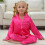 Girls Glitter Satin Pajama Set Solid Color 2-Piece 1