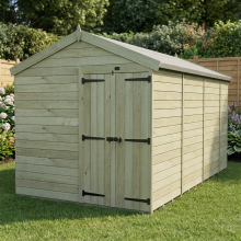 8 x 14 Apex Shed Tanalised (Double Door, No Windows)