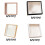 Solid Wood Picture Frame with 3D Glass Panel Square 8