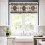 Brown Western Kitchen Curtains Set with Valances Boho 3