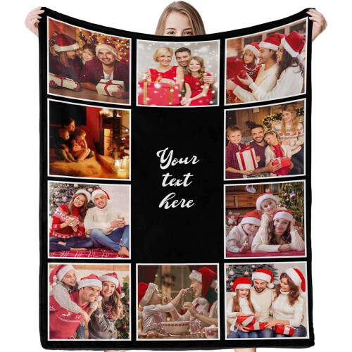 Coperta personalizzata con foto e testo