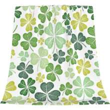 Green Shamrock Throw Blanket 50x60 inches