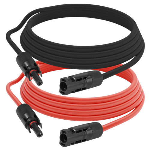 Solar Panel Extension Cable 12AWG 10FT 2PCS