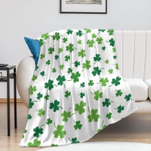 Fleece Throw Blanket Lucky Spring Green 60x80 inches
