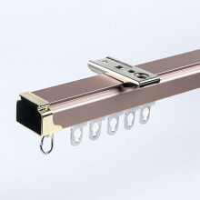 Tringles à rideaux robustes en aluminium pour fixation au plafond ou au mur