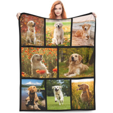 Couverture en flanelle personnalisée avec photo et texte