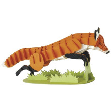 3D-paperimalli - FRIDOLIN - Kettu - Laserleikattu kartonki - Itse koottava - 14 x 5,5 x 4 cm