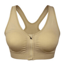 Draadloze sportbeha met ritssluiting aan de voorkant voor dames, geschikt voor na een operatie.