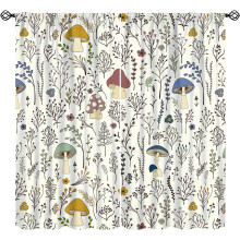 Mushroom Curtains White Thermal Drapes 72x63 Inch