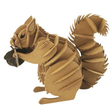 3D-paperimalli - FRIDOLIN - 3D-oravamalli - Laserleikattu kartonki - 8,5 x 6 x 3,5 cm - Alkaen 8-vuotiaille