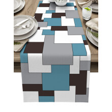 Camino de mesa de arte abstracto para la decoración del hogar y bodas.