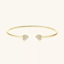 Bracelete de Moissanita em Prata de Lei 925 com Design Vazado