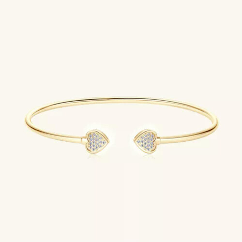 Βραχιόλι Moissanite με σχέδιο από ασήμι 925, με κοίλο σχέδιο
