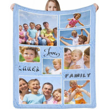 Personalisierte Fotodecke für Erwachsene, individuell gestaltete Kuscheldecke