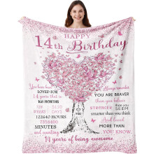 14th Birthday Blanket for Girls 50x60 inches