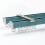 Rail de rideau double en aluminium blanc 110 cm 1